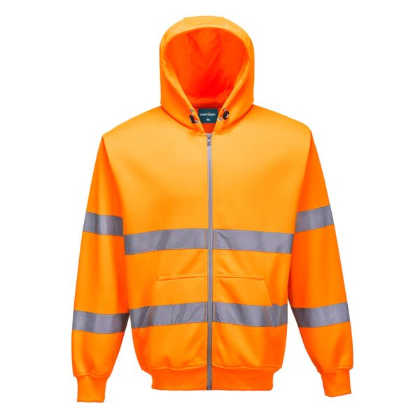 B305 Hi-Vis Zipped Hoodie Thumbnail