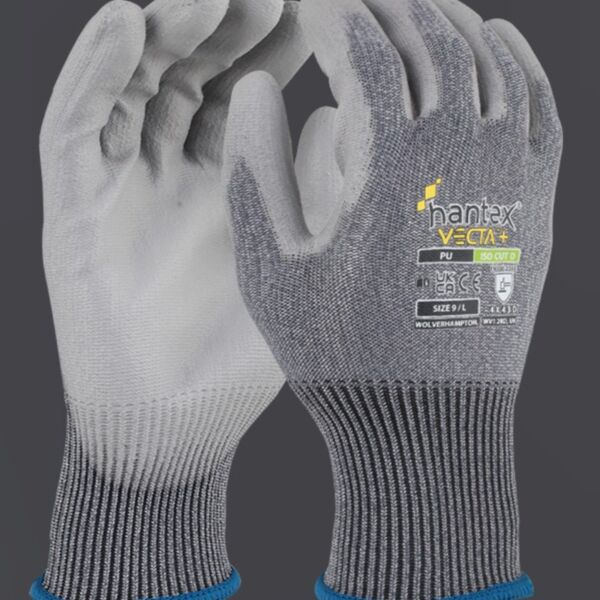 G/HANTEX-VECTA+/GY - Hantex® Vecta+ PU Palm Coated - Cut Level D (Pack of 10) Thumbnail